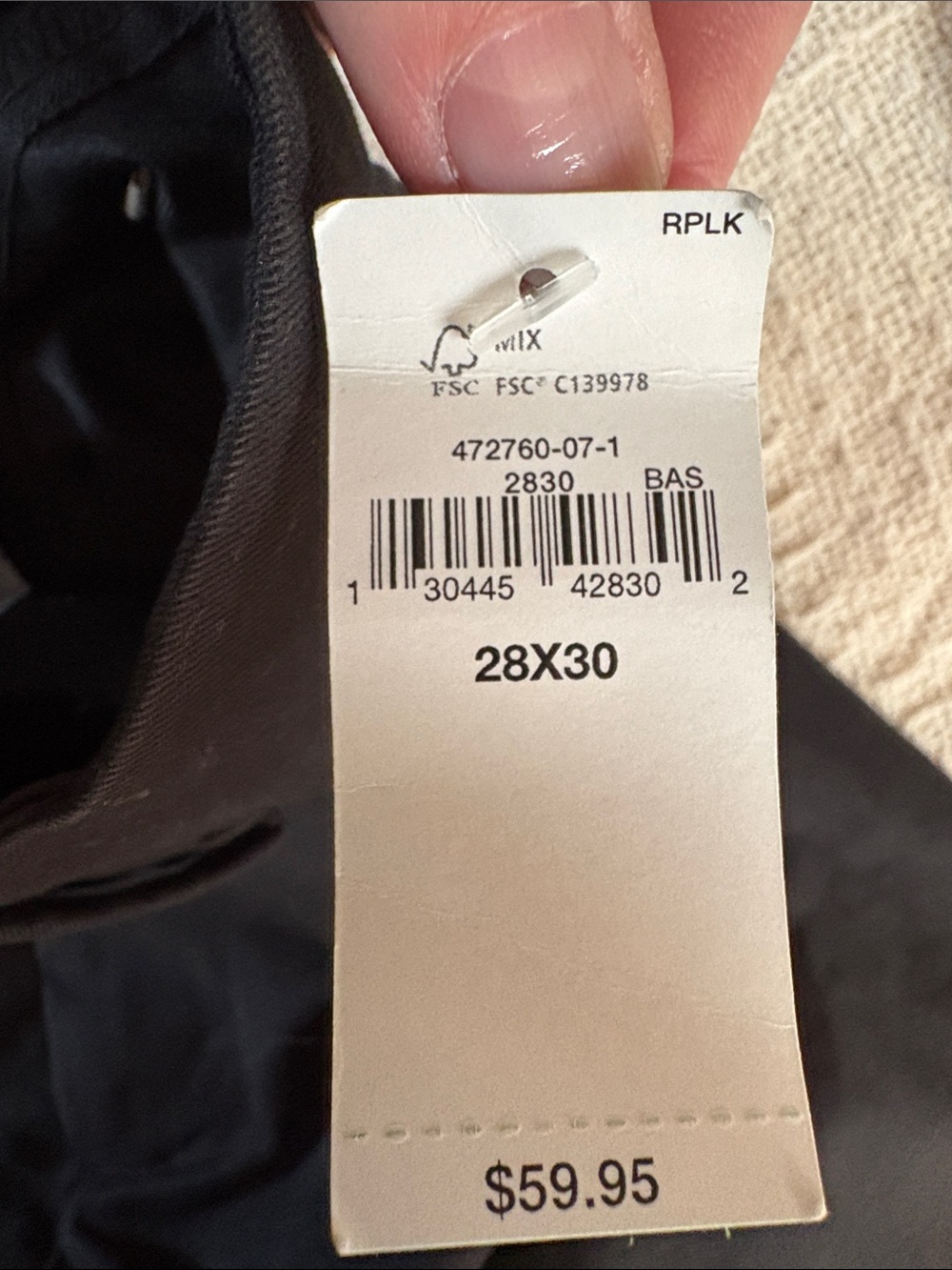 Gap pants NWT Skinny performance Black Chino Pants - size 28 x 30 $60 paid - Picture 5 of 10